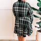 Front Dress With Attached Shorts In Tartan Plaid Green 11.22