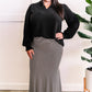 Striking Maxi Skirt In Black & White Stripes 11.21