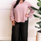 Wide Leg Satin Dress Pants In Black