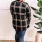 Ultra Soft Button Front Babydoll Top In Black Plaid 11.22