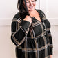 Ultra Soft Button Front Babydoll Top In Black Plaid 11.22