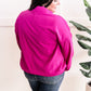 Collared Sporty Top In Bright Fuchsia