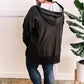 Cozy Oversized Button Front Hooded Pullover In Deep Grey 11.22