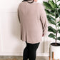Soft Ribbed Knit Button Front Pullover In Latte