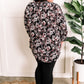 V Neck Blouse With Ruffle Detail In Abstract Florals