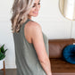 Playing The Field Green Sleeveless Top
