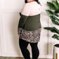 Color Block Tunic With Button Detailed Back In Olive & Animal Print