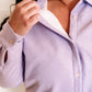 Minky Lined Shacket In Shimmering Violet