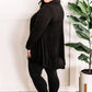 Crossover Cowl Neck Fit & Flare Tunic Sweater In Black 11.20