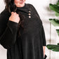 Crossover Cowl Neck Fit & Flare Tunic Sweater In Black 11.20