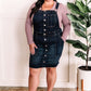 Dark Wash Stretchy Overall Dress By Judy Blue Jeans