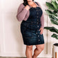 Dark Wash Stretchy Overall Dress By Judy Blue Jeans