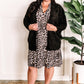 Open Front Feather Cardigan In Black