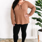 Button Front Knit Top With Elbow Patch Detail In Autumn Leaves 11.20