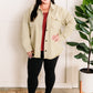Mineral Wash Button Down Denim Jacket In Fall Pear