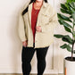 Mineral Wash Button Down Denim Jacket In Fall Pear