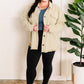Mineral Wash Button Down Denim Jacket In Fall Pear