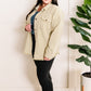 Mineral Wash Button Down Denim Jacket In Fall Pear