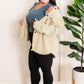 Mineral Wash Button Down Denim Jacket In Fall Pear
