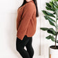 Knit Sweater With Zipper Sleeve Detail In Rustic Fall