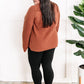 Knit Sweater With Zipper Sleeve Detail In Rustic Fall