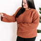 Knit Sweater With Zipper Sleeve Detail In Rustic Fall