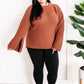 Knit Sweater With Zipper Sleeve Detail In Rustic Fall