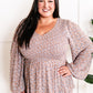 Smocked Babydoll Blouse In Ditsy Floral