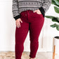 Scarlet Denim Cuffed Joggers By Judy Blue Jeans