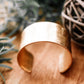 Wide Cuff In Worn Gold