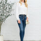 Judy Blue Hi-Rise Button Fly Cut Off Skinny