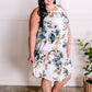 Sleeveless Shift Dress With Pockets In Teal, Yellow & Ivory Florals