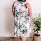 Sleeveless Shift Dress With Pockets In Teal, Yellow & Ivory Florals