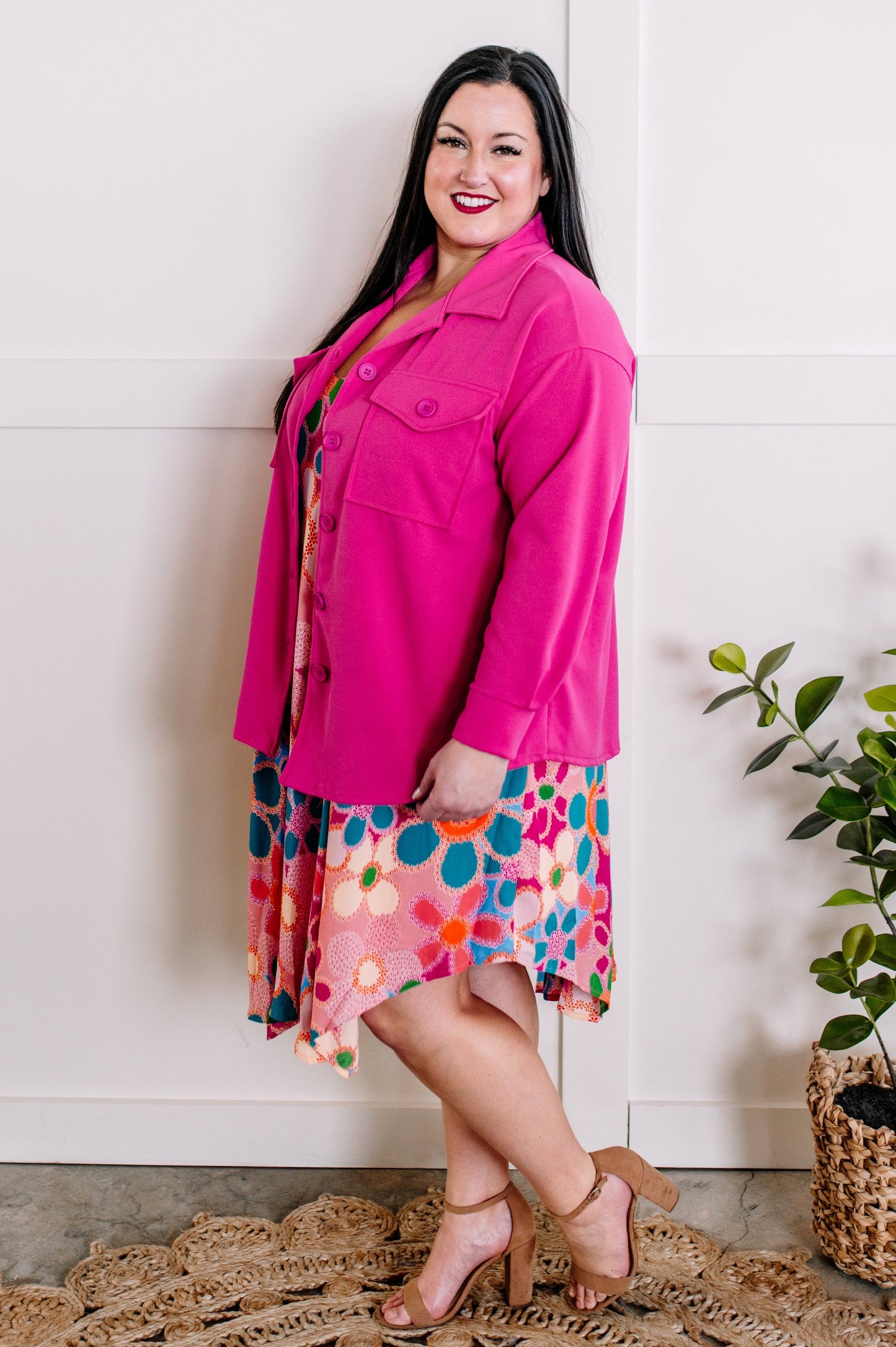 Cheery 70's Floral Flowy Dress