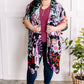 Floral Print Kimono In Electric Multicolor