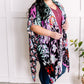 Floral Print Kimono In Electric Multicolor