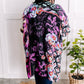 Floral Print Kimono In Electric Multicolor