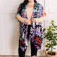 Floral Print Kimono In Electric Multicolor