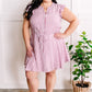 Striped Fit & Flare Dress In Candy Pink