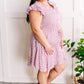 Striped Fit & Flare Dress In Candy Pink
