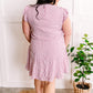 Striped Fit & Flare Dress In Candy Pink
