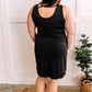 Stretchy Black Dress With Built In Bra In Jet Black
