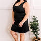 Stretchy Black Dress With Built In Bra In Jet Black