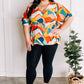 Dolman Sleeve Blouse With Tie Belt Detail In Tuscan Sunset