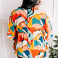 Dolman Sleeve Blouse With Tie Belt Detail In Tuscan Sunset