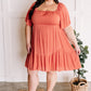 Short Sleeve Dress In Guava