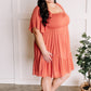 Short Sleeve Dress In Guava