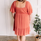Short Sleeve Dress In Guava