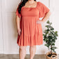 Short Sleeve Dress In Guava