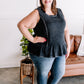 Me And My Gang Ruffle Hemline Sleeveless Top